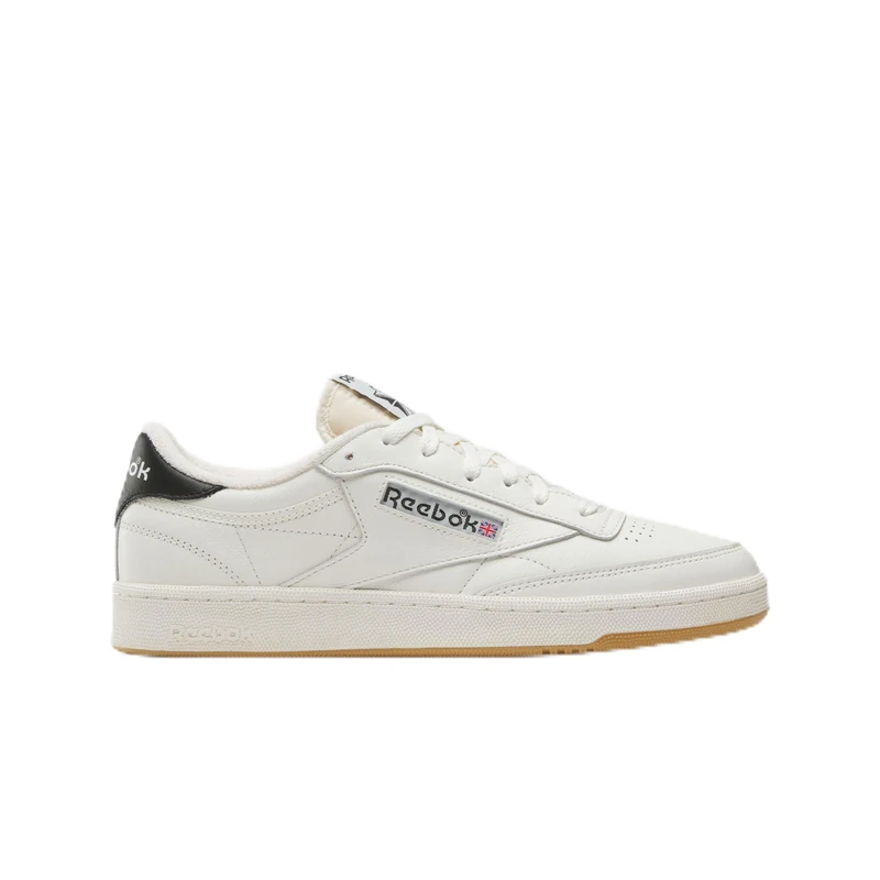 Reebok Club C 85 001 Trainers Unisex Adult, Chalk Black Gum, 34.5 EU