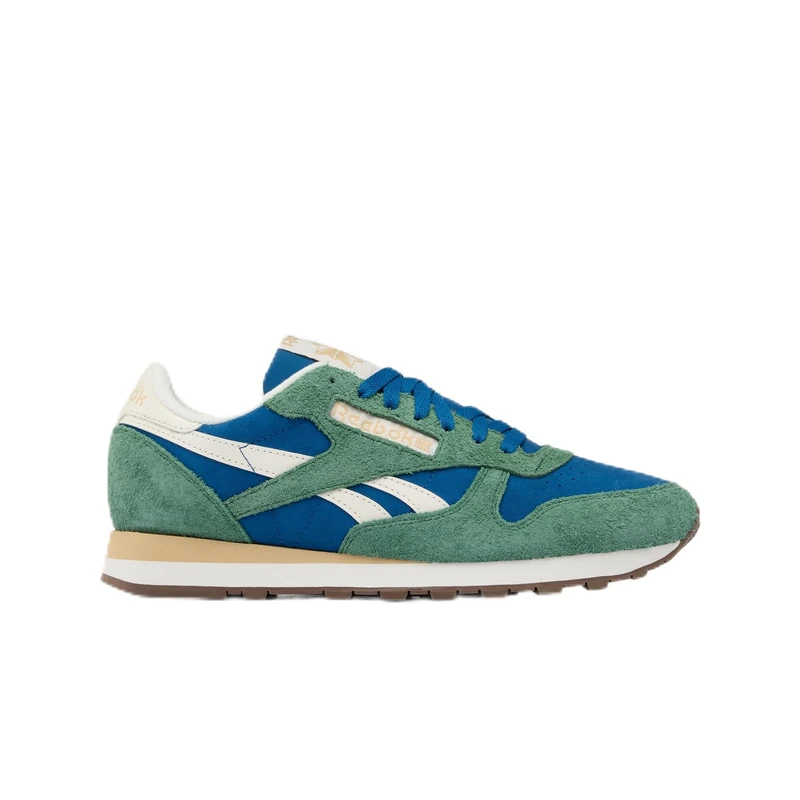 Reebok Unisex Classic Leather Trainers, Athletic Blue/Field Green/Chalk, 45 EU