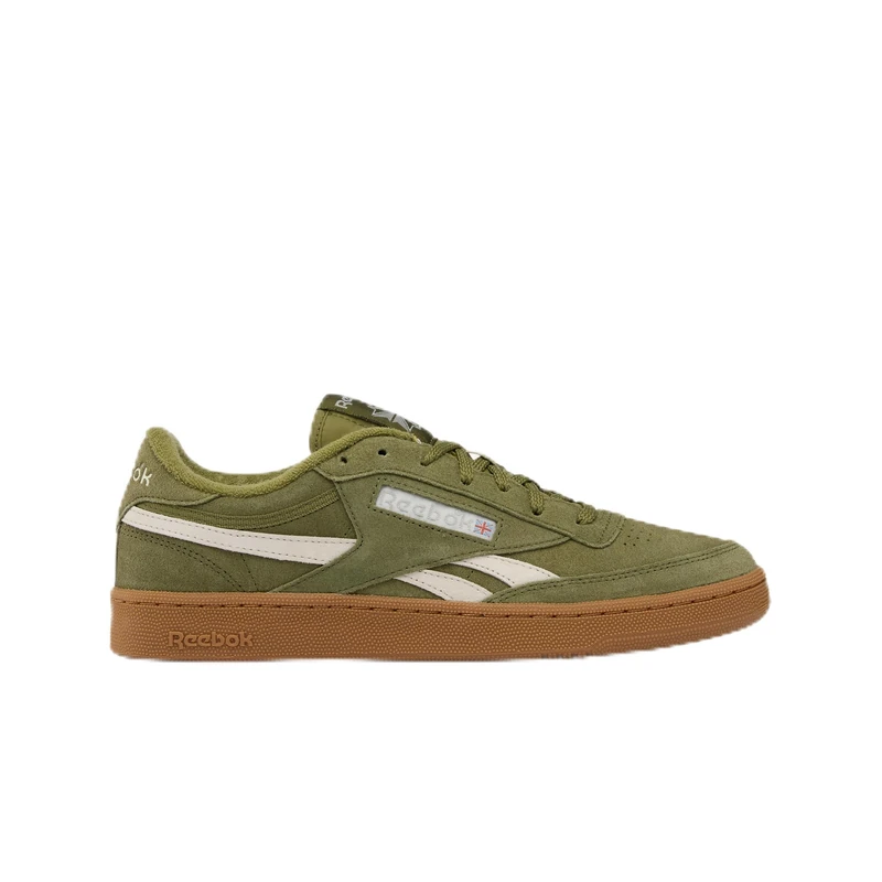 Reebok Unisex Club C Revenge Vintage Trainers, GRITTYGREEN/Alabaster/Gum, 40.5 EU