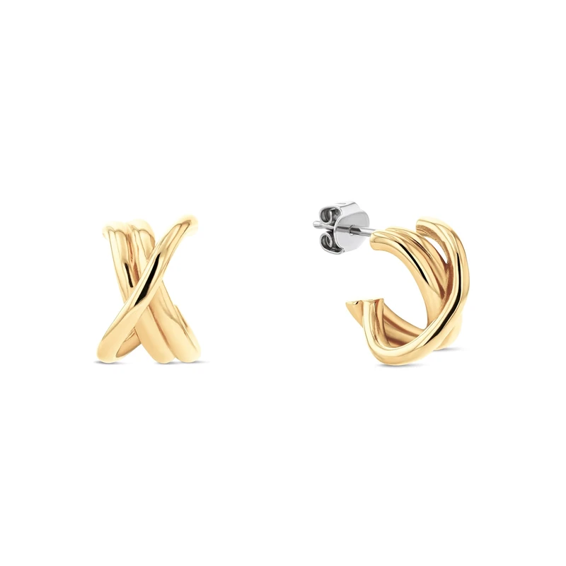 Tommy Hilfiger Jewelry Women's Stud Earrings in Yellow Gold with a Nautical Knot - 2780993