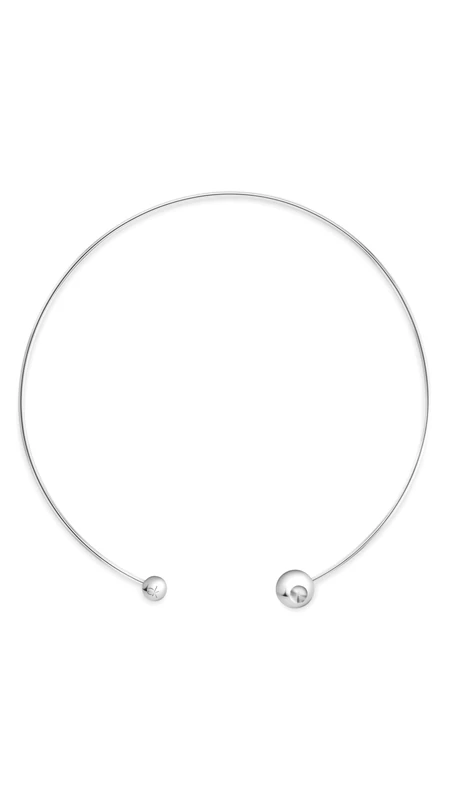 Calvin Klein Women's SCULPTURAL BUBBLES Collection Open Bangle Necklace in Stainless Steel - 35000784