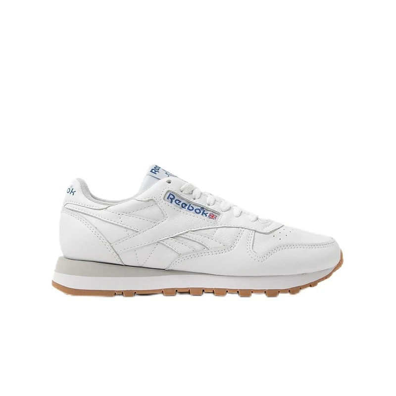 Reebok Unisex Classic Leather Trainers, FTWRWHITE/Blue/Gum, 40.5 EU