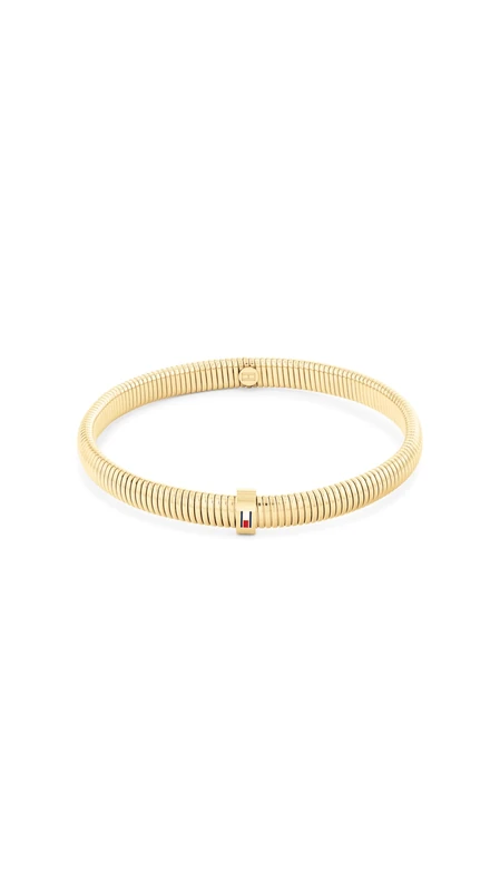 Tommy Hilfiger Jewelry Women's Stretch Bangle Bracelet in Yellow Gold - 2781005
