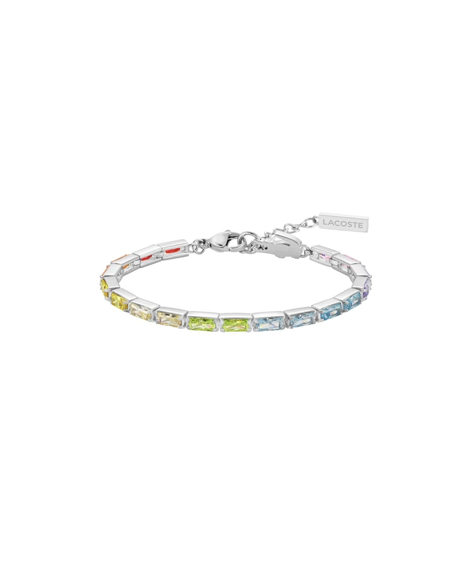 Lacoste Women's DUCHESS Collection Bracelet in Stainless Steel with Rainbow Crystals - 2040501
