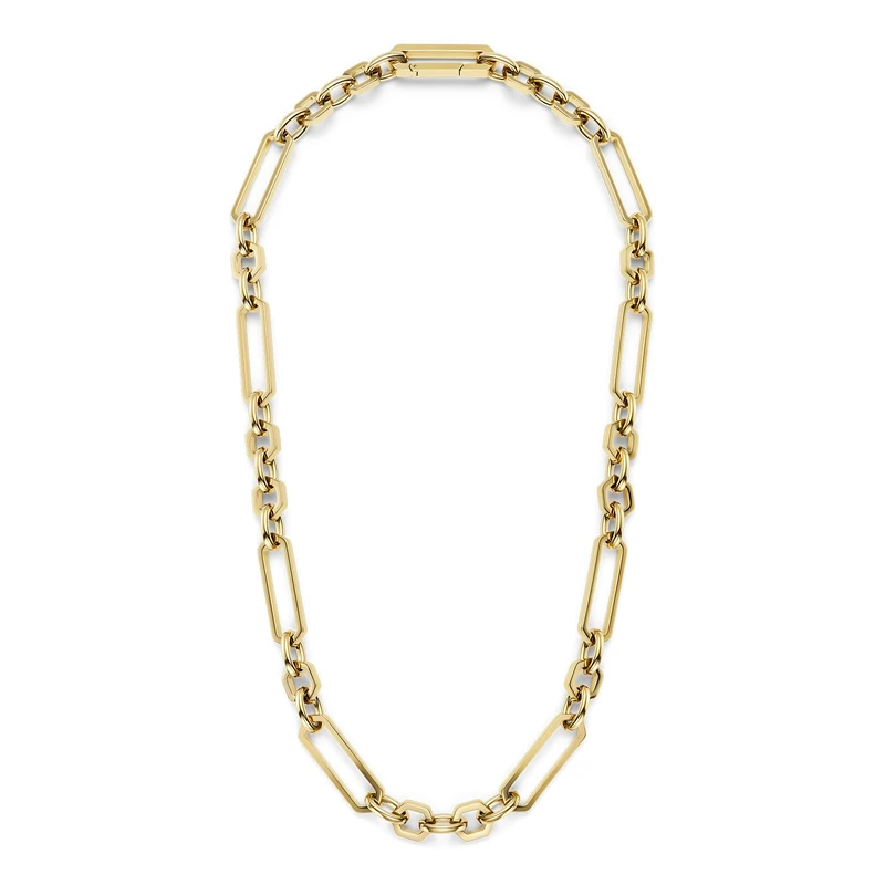 Olivia Burton Women's HEX LINK Collection Link Necklace in Yellow Gold - 24100369