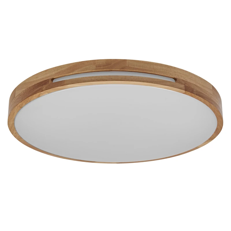 Osram ORBIS Woodburry LED Wall/Ceiling Light with Wooden Decoration, 36 W, 1500 lm, 3000 K, 500 mm Diameter, 830 Friendly Warm White, IP20 Protection, Mounting Screws and Wall Plugs Included