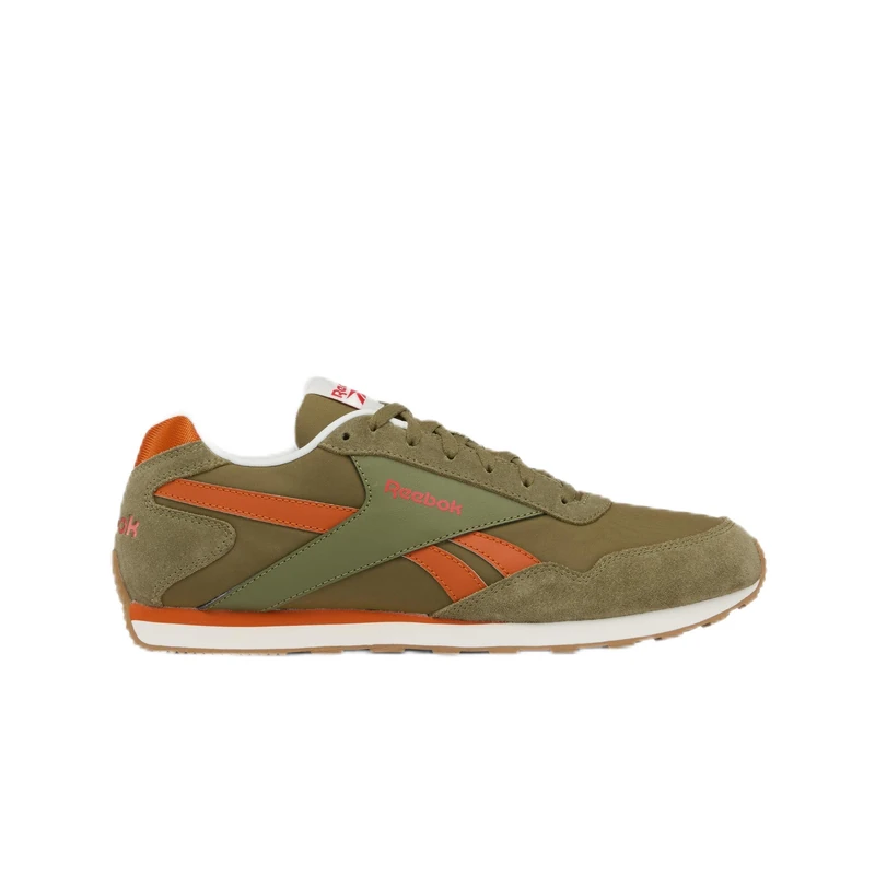 Reebok Unisex Glide Low Trainers, Gritty-Green/Rustorange/Sportred, 44.5 EU