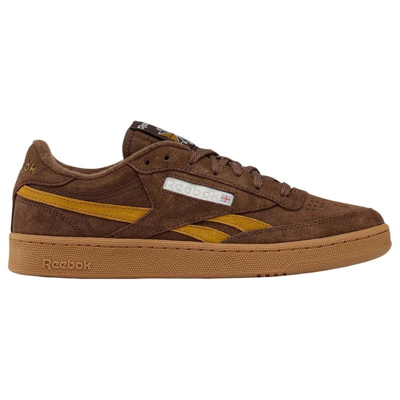 Reebok Unisex Club C Revenge Vintage Trainers, Simplebrownn/Tropical Gold/Gum, 38.5 EU / 5.5 UK