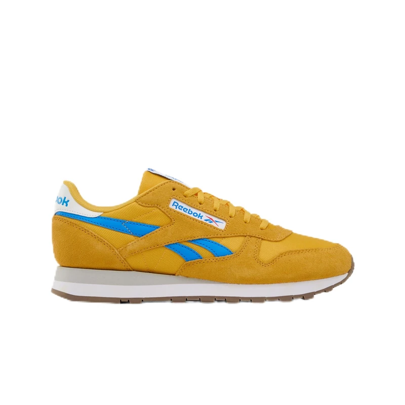 Reebok Unisex Classic Leather Trainers, Always Yellow/Virtual Blue/FTWR White, 37.5 EU