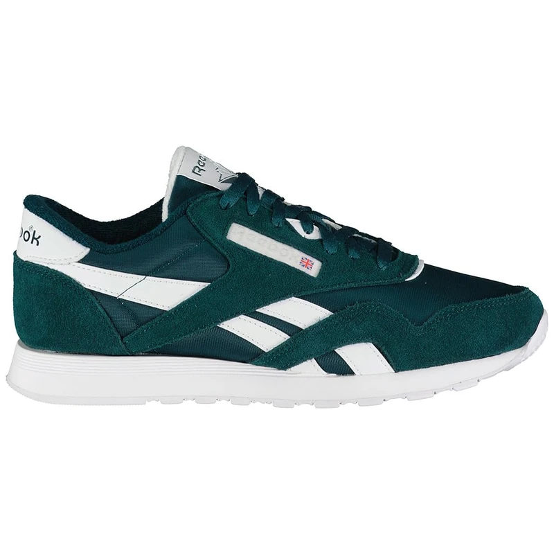 Reebok Unisex Classic Nylon Trainers, Metal Green/FTWRWHITE/METALGREEN, 42.5 EU