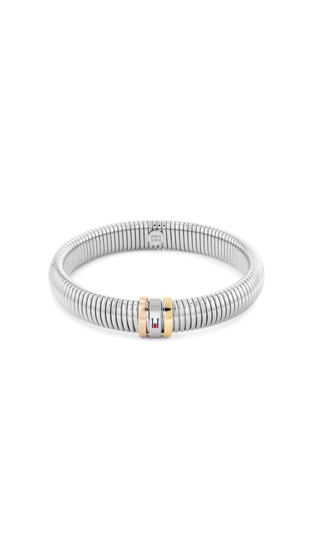 Tommy Hilfiger Jewelry Women's Stretch Bangle Bracelet in Stainless Steel - 2780994