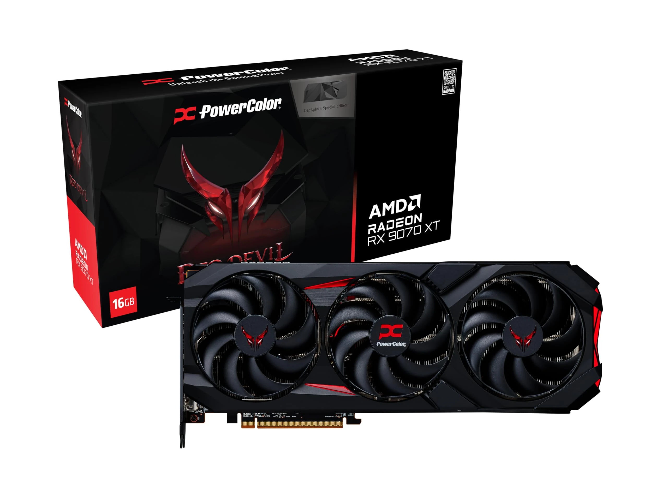 PowerColor Red Devil Radeon Rx 9070 XT Backplate Special Edition AMD Graphics Card