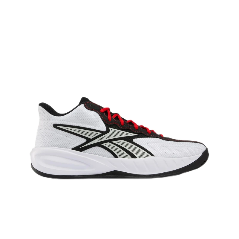 Reebok Unisex Press Trainers, FTWR White/Black/Sport Red, 45.5 EU