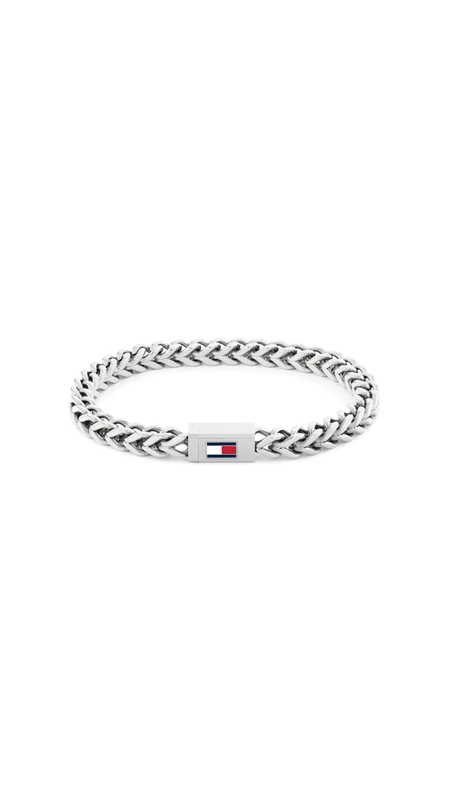 Tommy Hilfiger Jewelry Men's Chain Bracelet in Stainless Steel with the Iconic Flag - 2790647