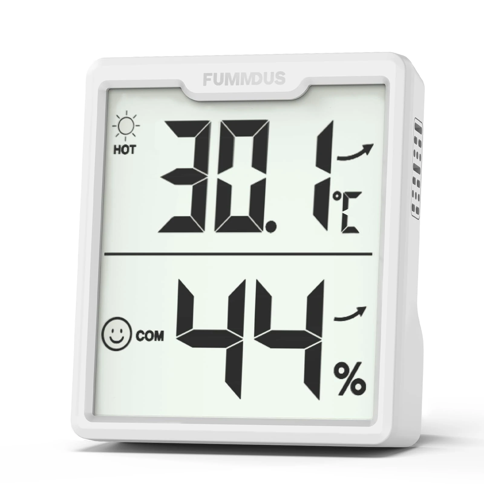 FUMMDUS Digital Room Thermometer Indoor High Accuracy Temperature and Humidity Monitor With Comfort Icon AAA Batteries hygrometers for Home Greenhouse Office Air Comfort Weather Monitoring Clocks