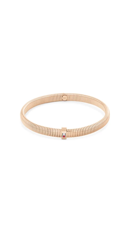 Tommy Hilfiger Jewelry Women's Stretch Bangle Bracelet in Carnation Gold - 2781006