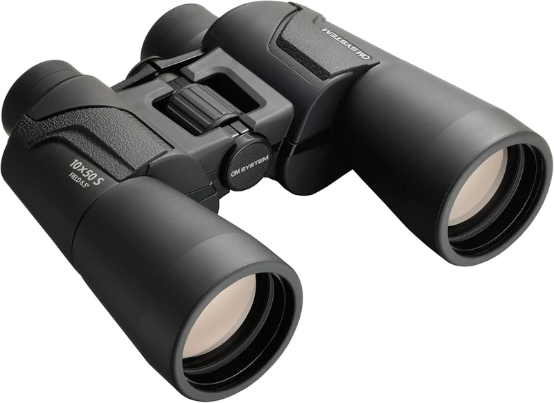 OM SYSTEM 10x50 S Binoculars – Ultra Clear Optics, Wide Field of View for Nature, Birdwatching, Sports, Lightweight, Durable, Ergonomic, 15-Year Guarantee, Includes Strap & Case