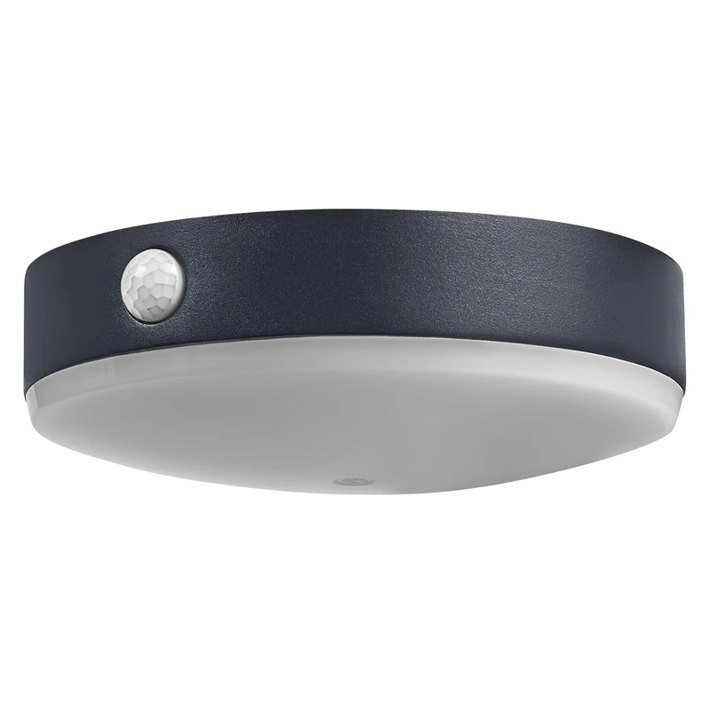 OSRAM Endura Style Tossa Solar wall Light, Warm White Light (3000K), Integrated Sensor, usable Without Power, Burning time up to Eight Hours, IP44 Protection, Black