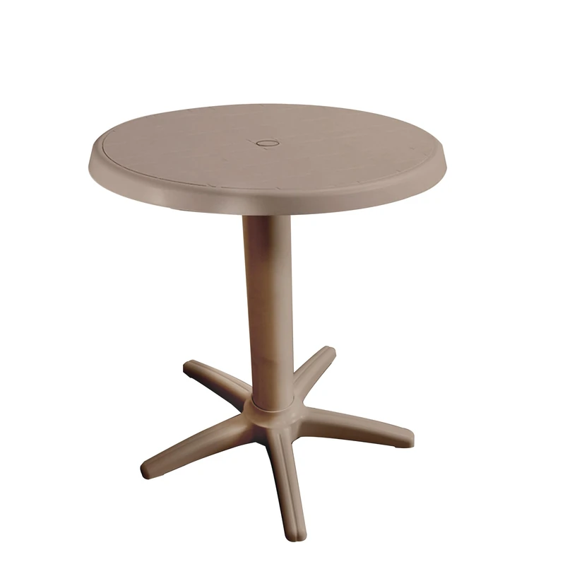 GIO'STYLE Neptune Garden Table | Taupe | Diameter 60 cm | Polypropylene | Made in Italy
