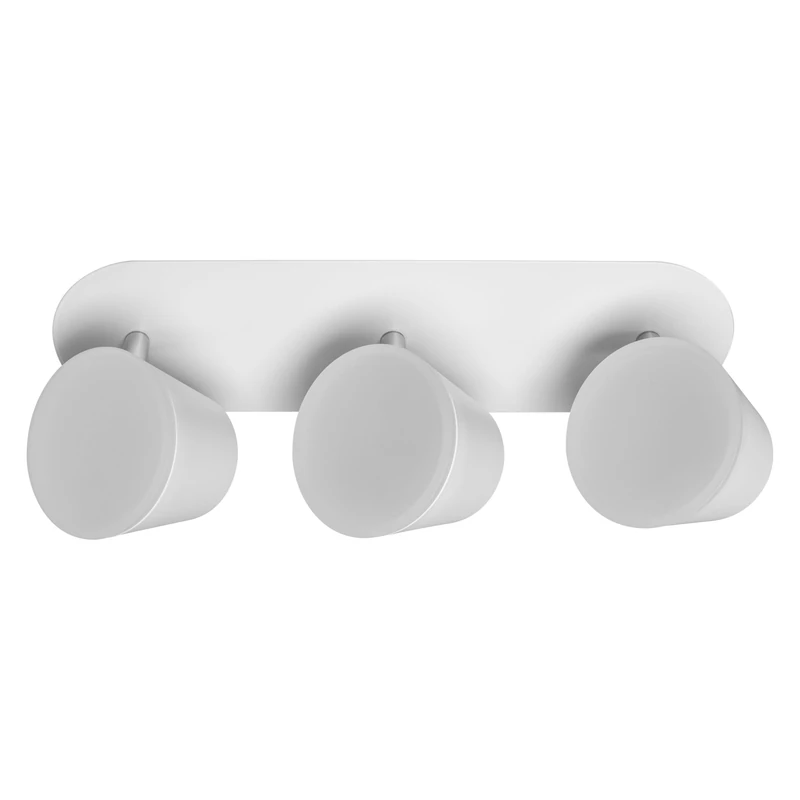 OSRAM LED 3-spot Bathroom wall/Ceiling Light with Click-CCT in White, Aluminum, Color Temperature Adjustable via wall Switch, IP44 Protection, Surface-Mounted