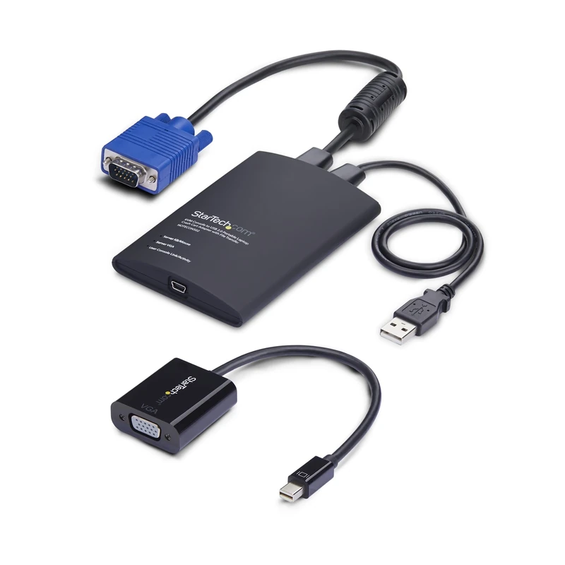 StarTech.com Portable Laptop Crash Cart Adapter, USB/VGA/Mini DisplayPort KVM Console, File Transfer/Video Capture, TAA (NOTECONS02-VGA-MDP) - Image 1