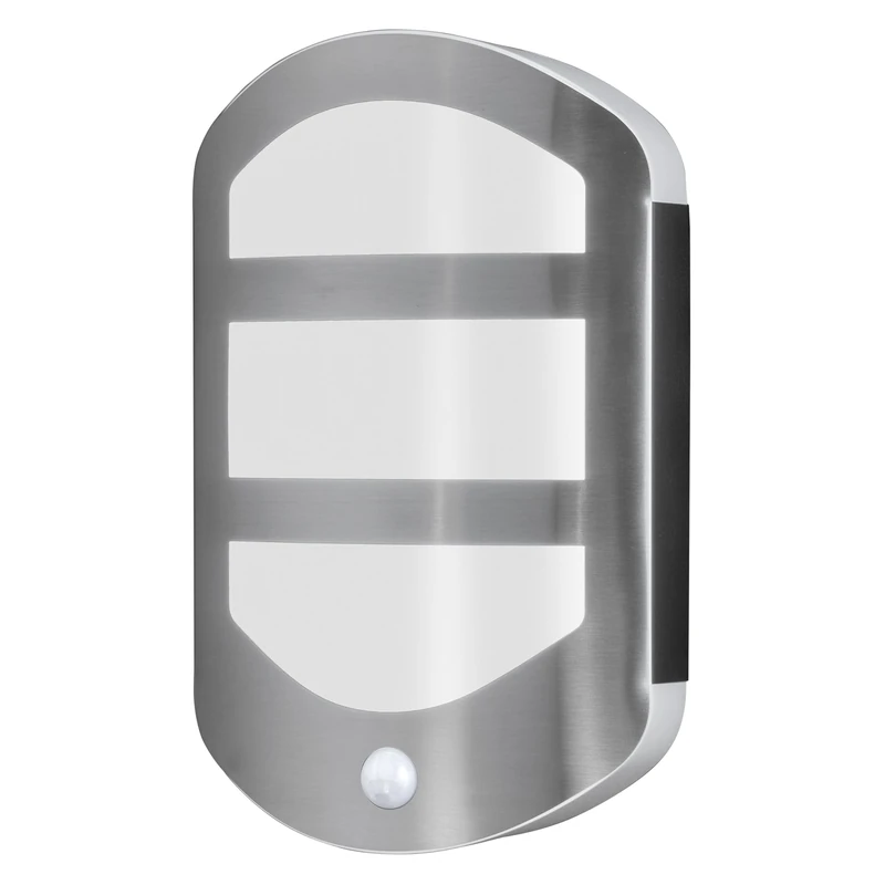 OSRAM Endura Style Plate Wall Light in Stainless Steel with Sensor and indirect Light, LED Outdoor Light, IP44 Protection, for entrances and facades