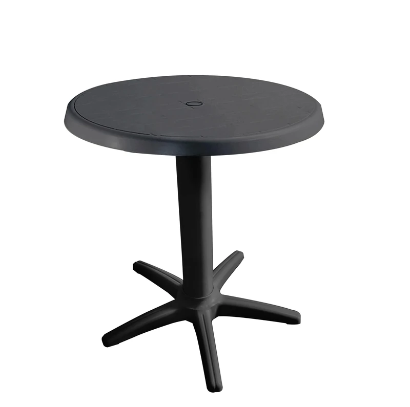 GIO'STYLE Neptune Garden Table | Anthracite | Diameter 60 cm | Polypropylene | Made in Italy