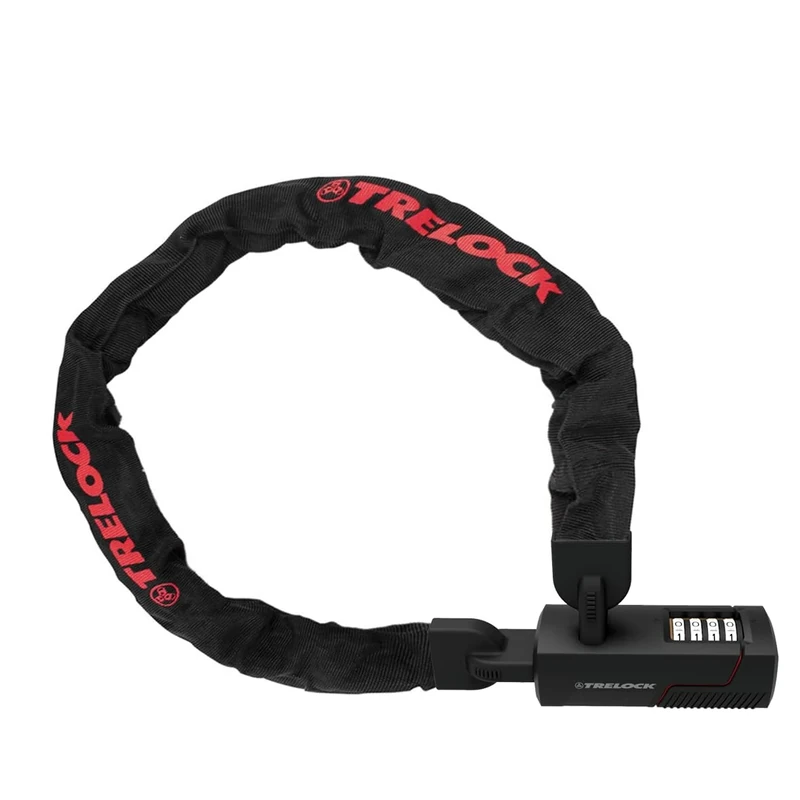 TRELOCK BC 480 Code Chain Lock - Length 110cm - Chain Links 7.5mm - Security Level 12 - Freely Adjustable Code