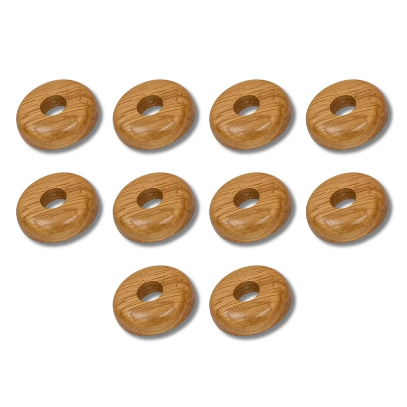 Marco Paul Oak Radiator Pipe Covers - 10pcs 15mm Snap-On Collars