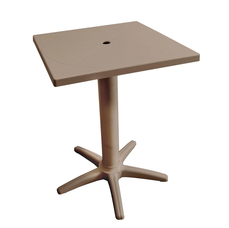 GIO'STYLE Giove Garden Table | Taupe | 60 x 60 cm | Polypropylene | Made in Italy