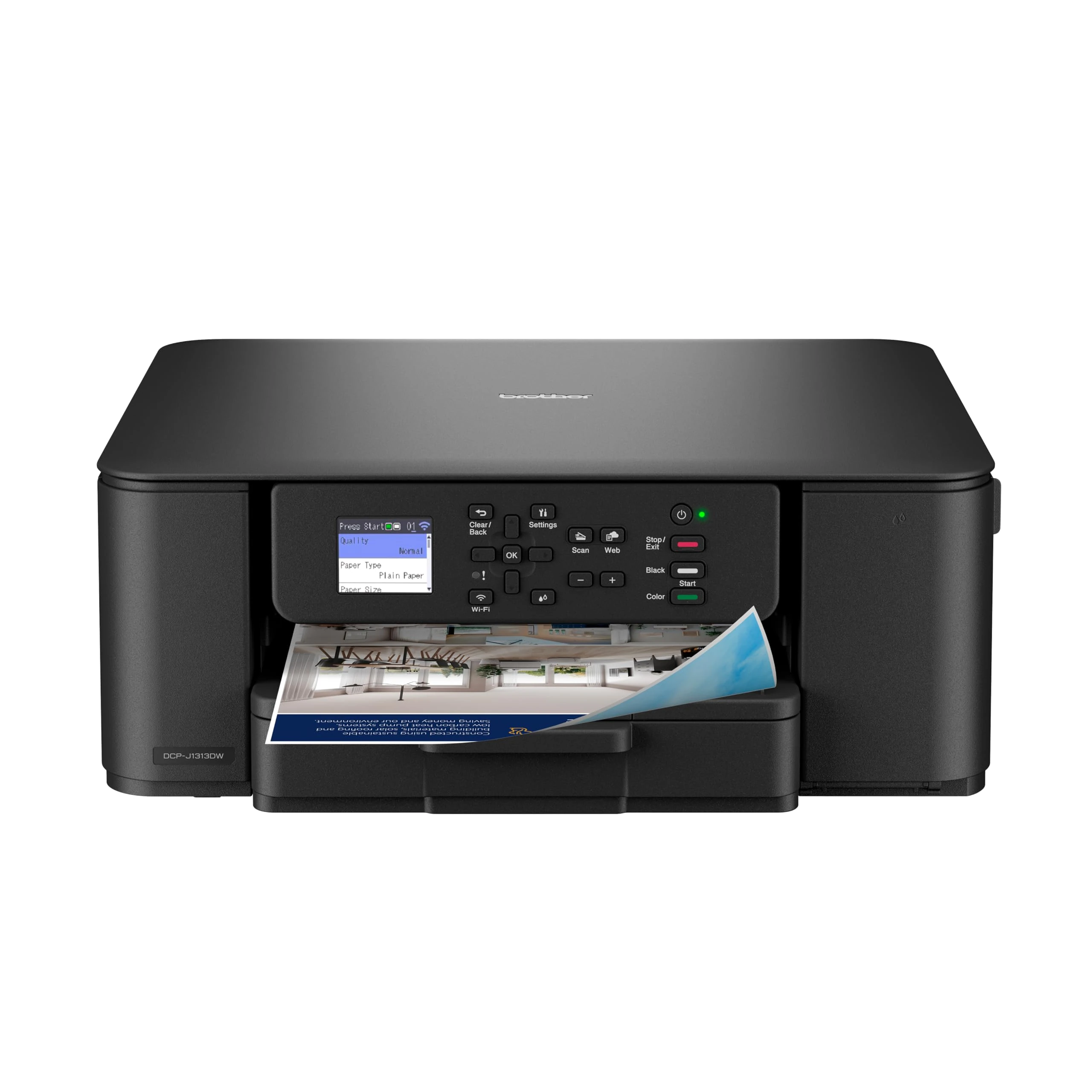 Brother DCP-J1313DW Wireless, A4 Inkjet Printer|all-in-one (Print/Copy/Scan)|Wi-Fi/USB 2.0|A4|2-Sided Print|Photos|Inks|UK Plug