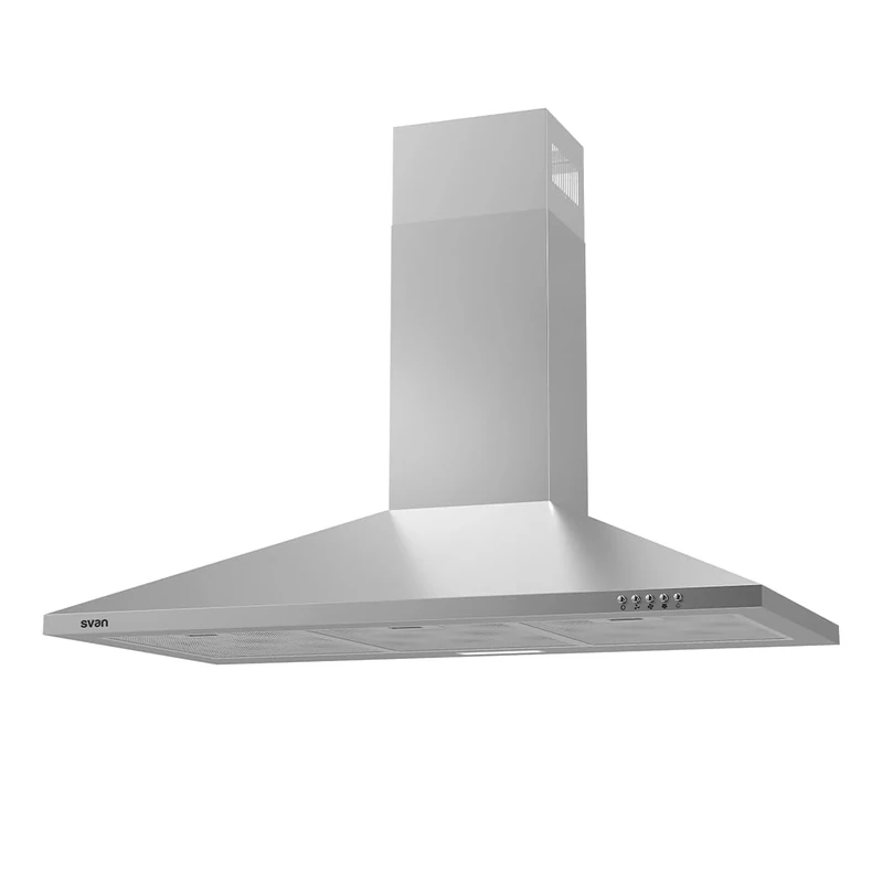 Svan Campana Extractora Piramidal 60cm Inox SCPP901BX. Potencia 66,5m3/h, Tiro Doble, 3 Velocidades, Control Manual, Filtro apto para Lavavajillas - Image 1