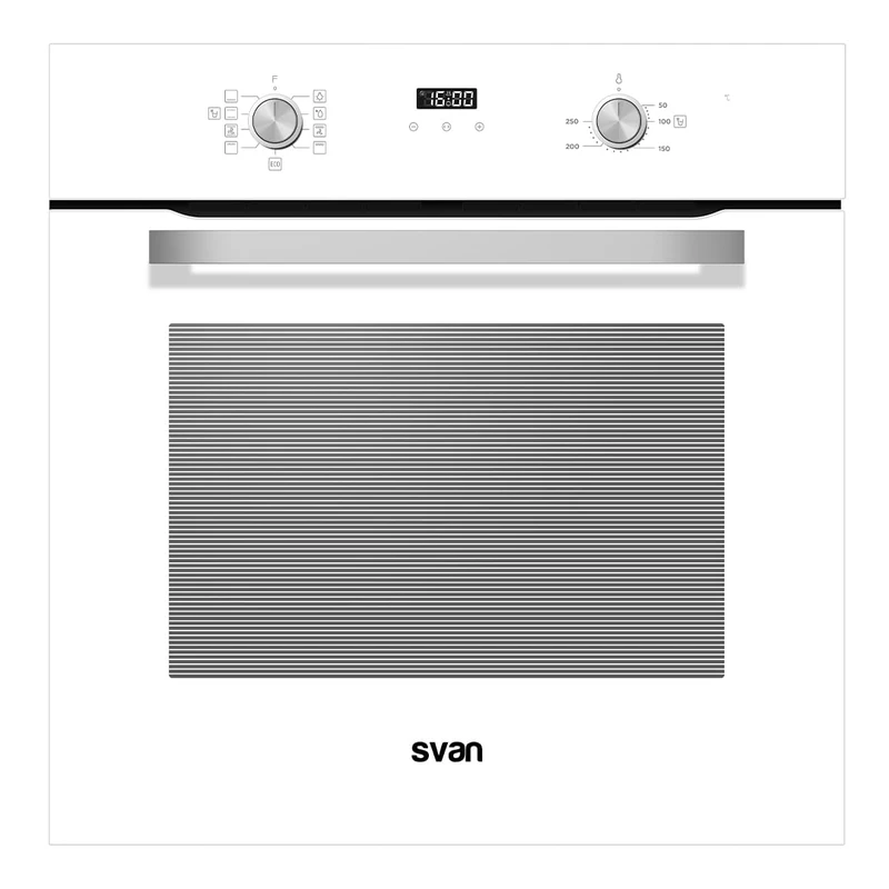 Svan Horno Multifunción Con Ventilador Cristal blanco SHM8700DCB. Capacidad 70 Litros, 3000 W, 8 Programas, Interior Esmaltado, Fácil Limpieza, Display LED Manual, Eficiencia Energética Clase A - Image 1