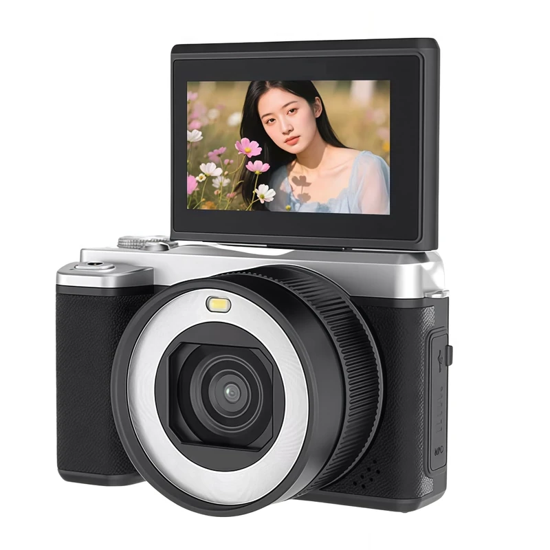 5K 80MP Digital Camera for Photography, WiFi Vlog Camera Autofocus Video Cam with 18X Optical Zoom, 3 Inch 180 Degree Flip Screen & Front and Rear Dual Lens