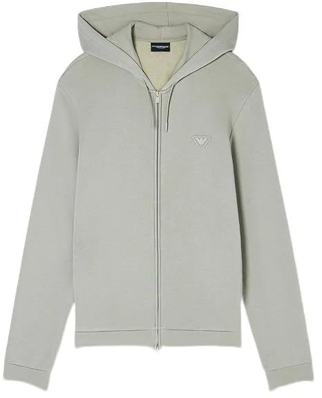 Emporio Armani Men's MODAL TERRY HOODED ZIP SWEATSHIRT Grey XL