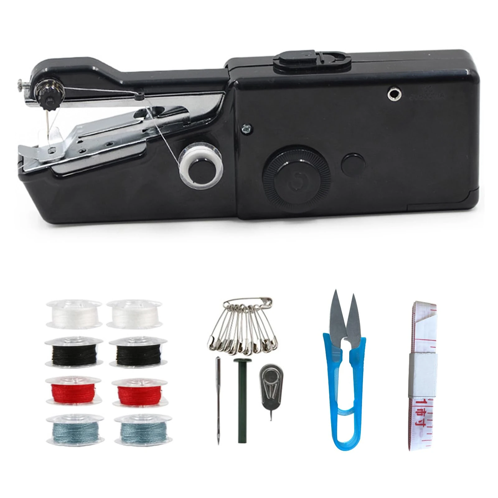FUG Handheld Electric Sewing Machine, Hand Portable Mini Cordless Stitch Kit for Home, Clothing, Travel and Beginners