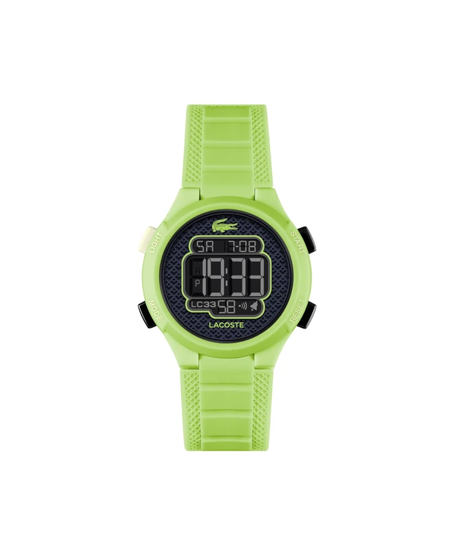 Lacoste Digital Watch for Kids LC33 Collection with Green Silicone Bracelet - 2030067