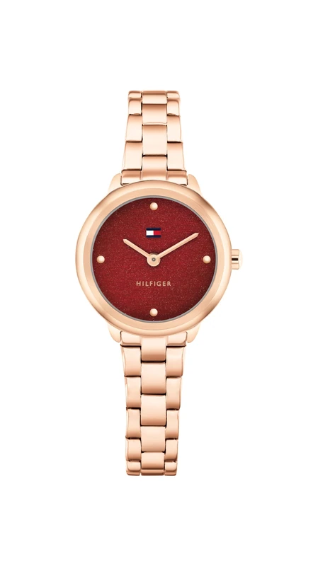 Tommy Hilfiger Two Hand Quartz Movement Watch for Women with Rose Gold Colored Stainless Steel Bracelet - 1782816