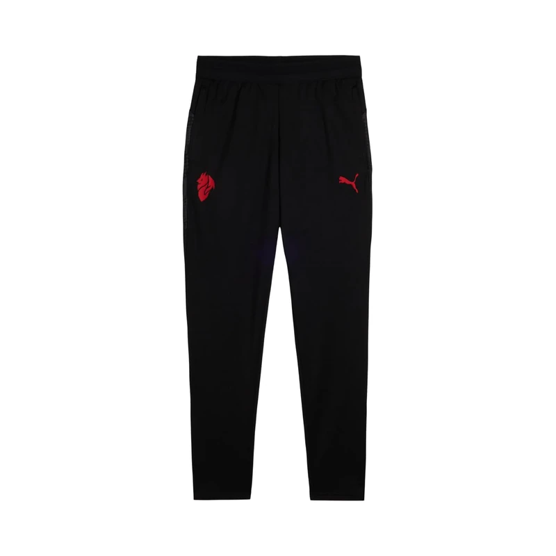 A.C. Milan - Training Trousers with Pockets, Training Competition Tracksuit, 2025/2026 Season, Official Product, Child, Black, 10 Years