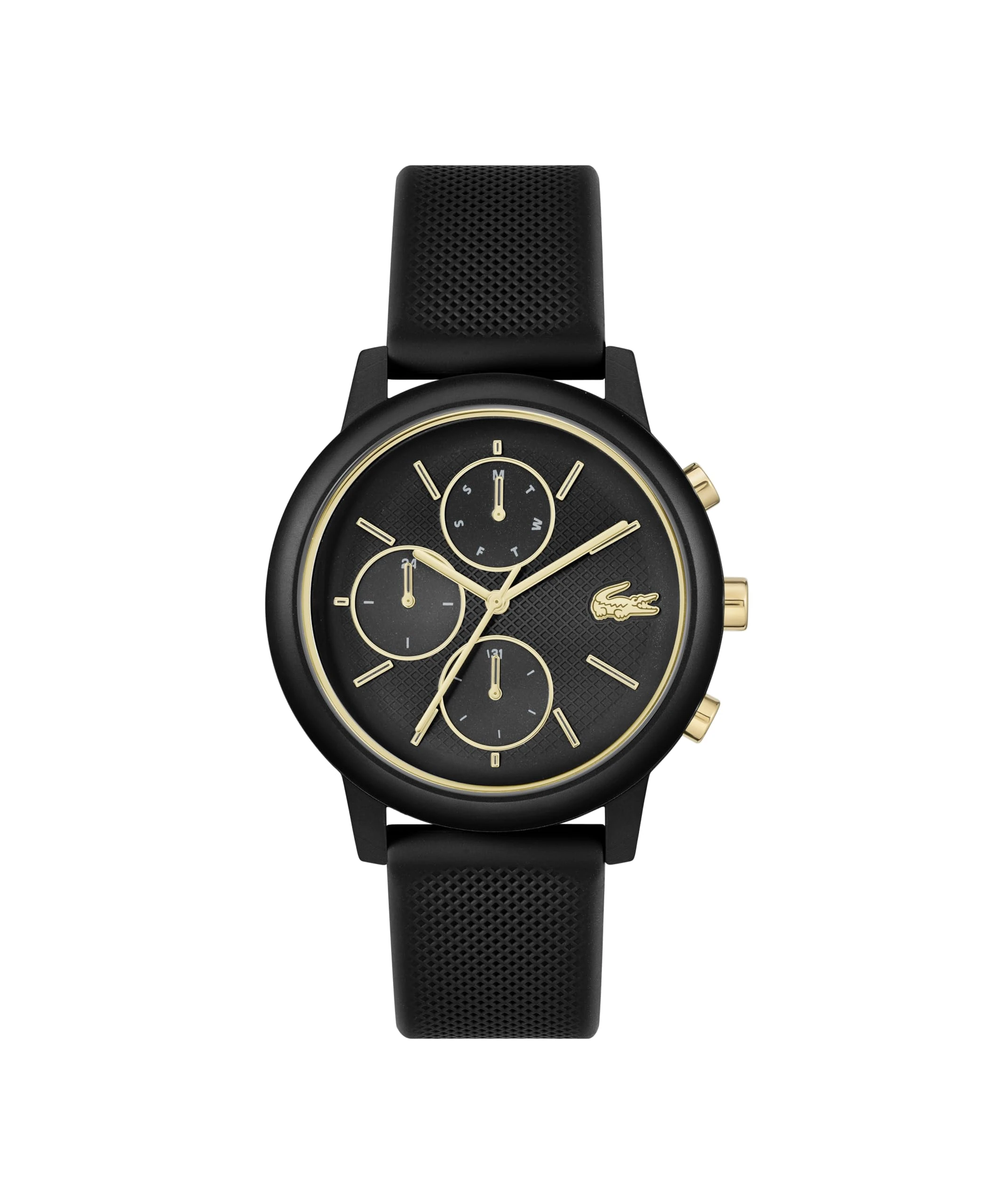 Lacoste Analogue Multifunction Quartz Watch for Men LACOSTE.12.12 Move Collection with Black Silicone Bracelet - 2011469