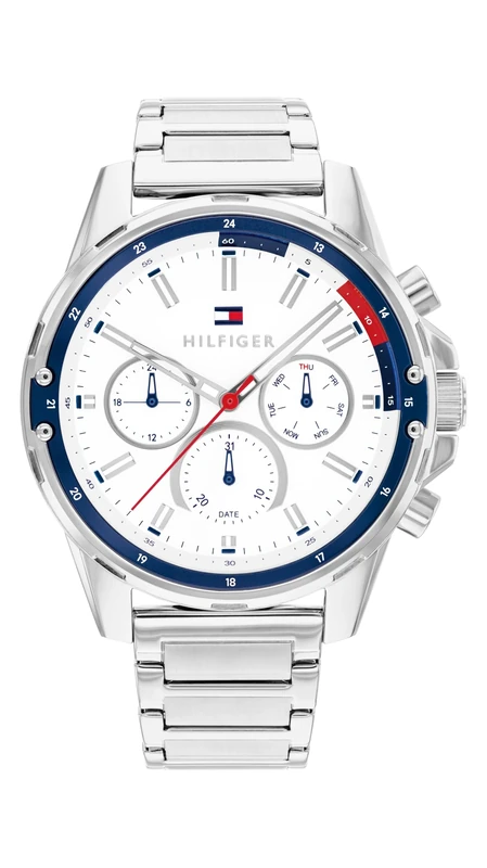 Tommy Hilfiger Analogue Multifunction Quartz Watch for Men with Stainless Steel Bracelet or Silicone Strap