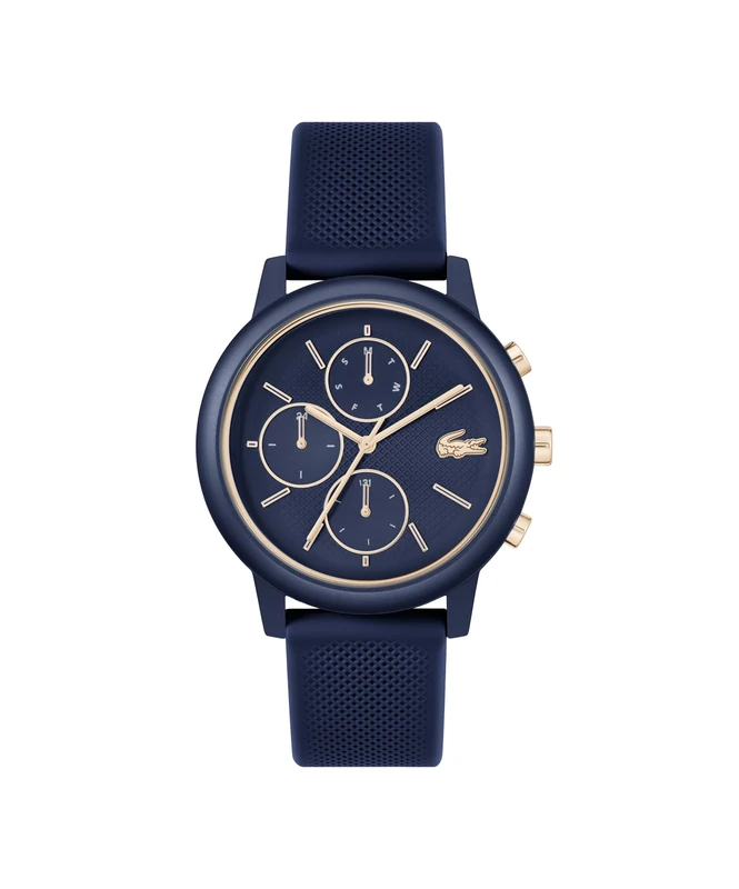Lacoste Analogue Multifunction Quartz Watch for Men LACOSTE.12.12 Move Collection with Navy Blue Silicone Bracelet - 2011470