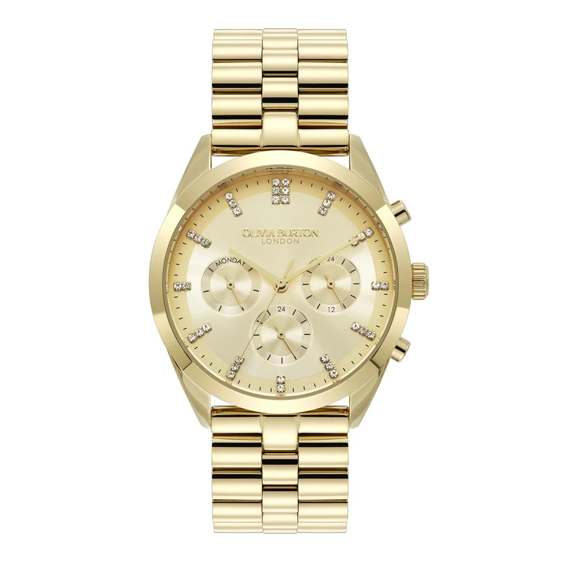 Olivia Burton Analogue Multifunction Quartz Watch for Women City Classic Collection with Gold Colored Stainless Steel Bracelet - 24000189 - Image 1