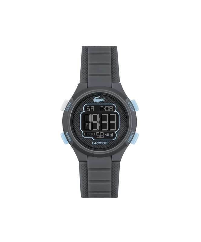 Lacoste Digital Watch for Kids LC33 Collection with Drak Grey Silicone Bracelet - 2030068