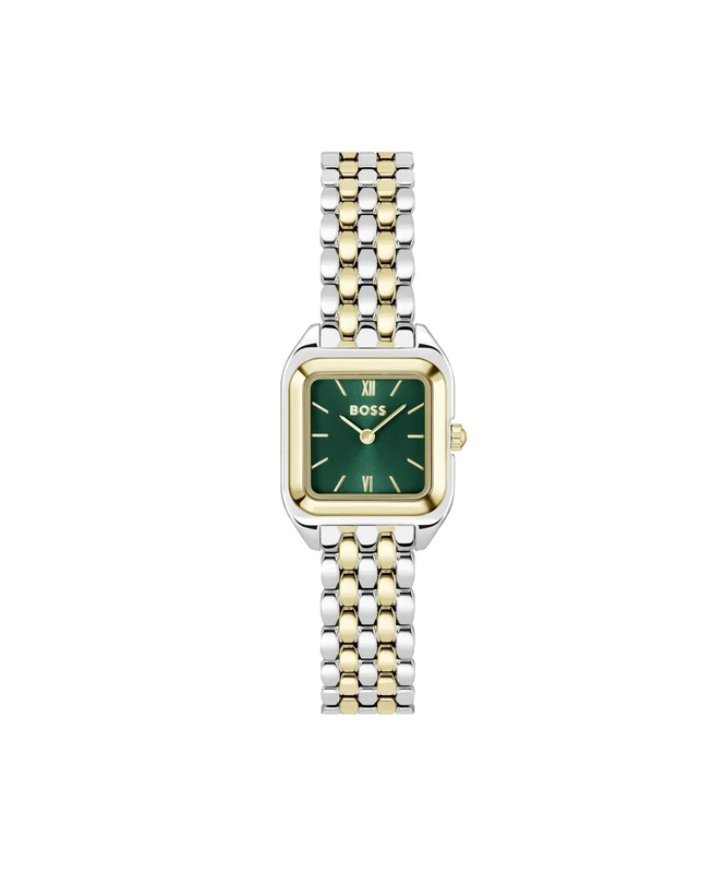 BOSS Two Hand Quartz Movement Watch for Women MAE Petite Collection with Two-Tone Stainless Steel Bracelet - 1502822