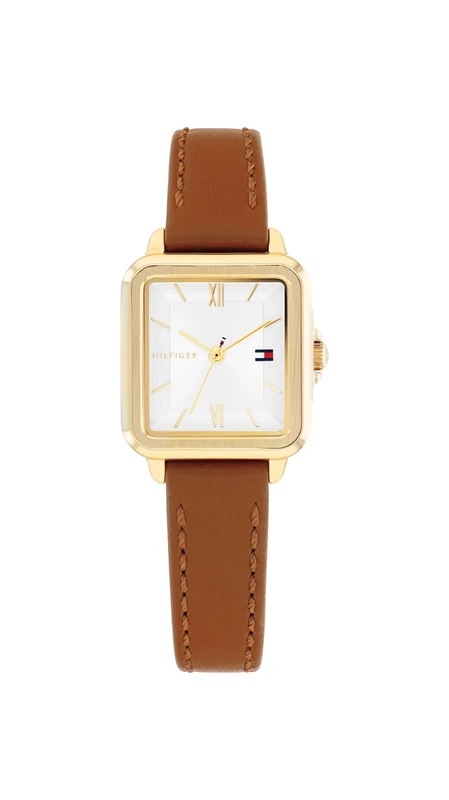 Tommy Hilfiger Three Hand Quartz Movement Watch for Women with Camel Brown Leather Strap - 1782859