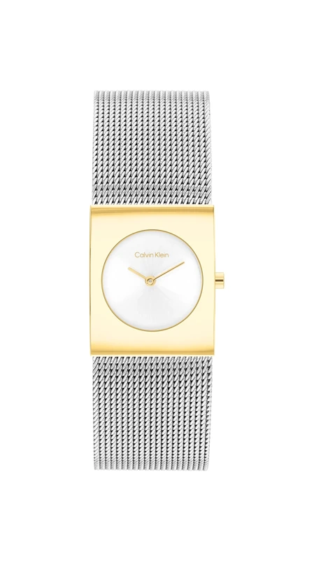 Calvin Klein Two Hand Quartz Movement Watch for Women CK Pulse Collection with Silver Stainless Steel Mesh Bracelet - 25100139 - Image 1