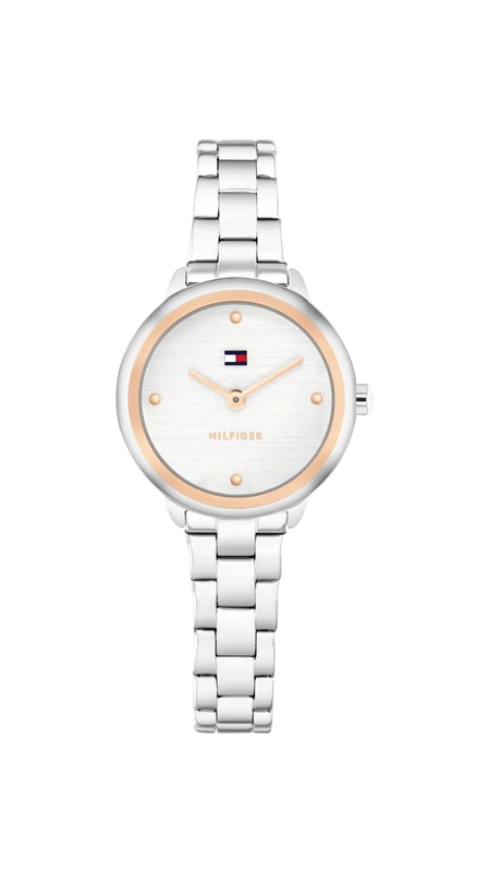 Tommy Hilfiger Two Hand Quartz Movement Watch for Women with Silver Stainless Steel Bracelet - 1782814