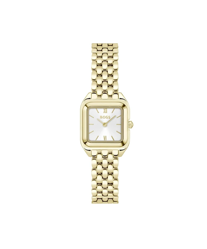 BOSS Two Hand Quartz Movement Watch for Women MAE Petite Collection with Light Yellow Gold Stainless Steel Bracelet - 1502823