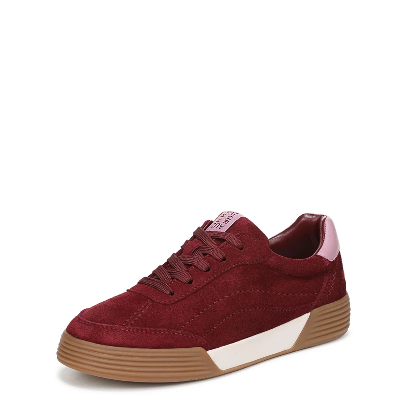 Naturalizer Women's Cami Lace Up Trainers, Wide Fit, Cranberry Red Suede, UK 6.5